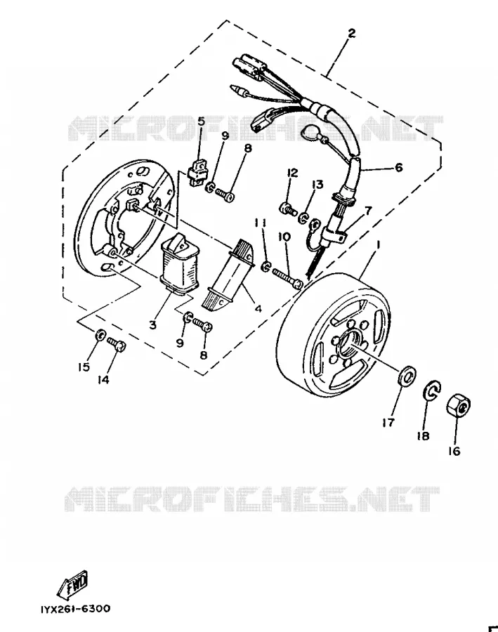 IGNITION Yamaha MOTO 125 1989 DTMX  DT125MX