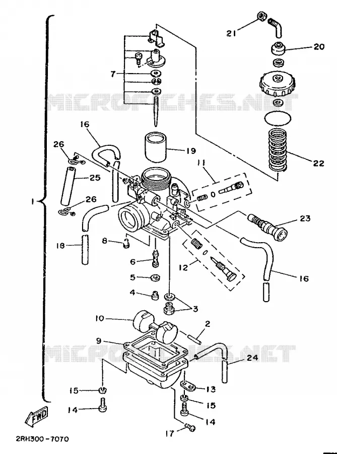 CARBURETOR Yamaha MOTO 125 1988 DTR  DT125R