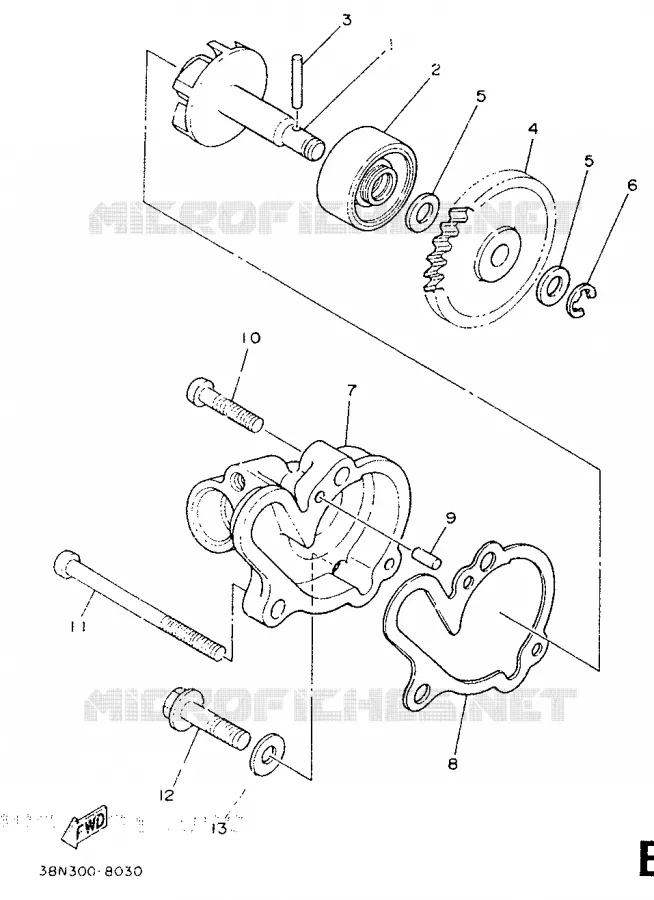 WATERPUMP Yamaha MOTO 125 1989 DTR  DT125R