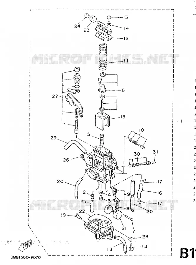 CARBURETOR Yamaha MOTO 125 1989 DTR  DT125R