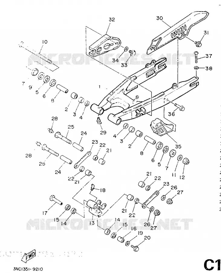 SWINGARM Yamaha MOTO 125 1989 DTR  DT125R