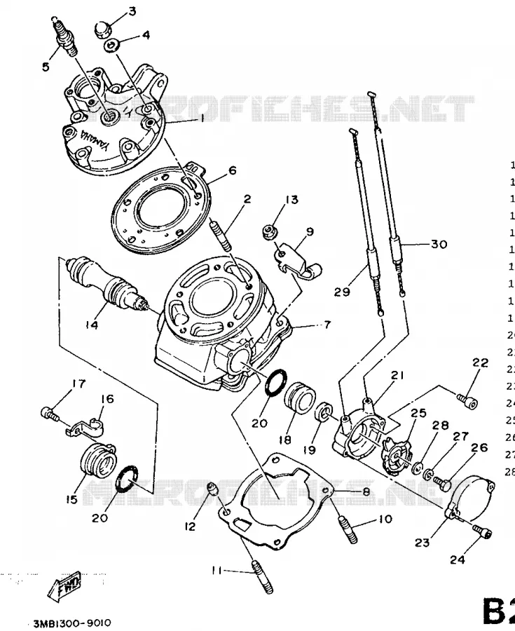 CYLINDER Yamaha MOTO 125 1990 DTR  DT125R