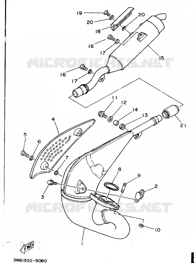 EXHAUST Yamaha MOTO 125 1990 DTR  DT125R