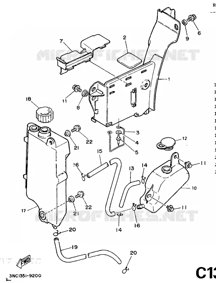 OIL TANK Yamaha MOTO 125 1990 DTR  DT125R