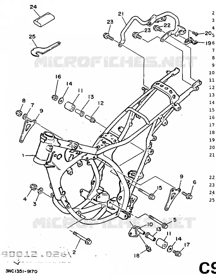 FRAME Yamaha MOTO 125 1991 DTR  DT125R