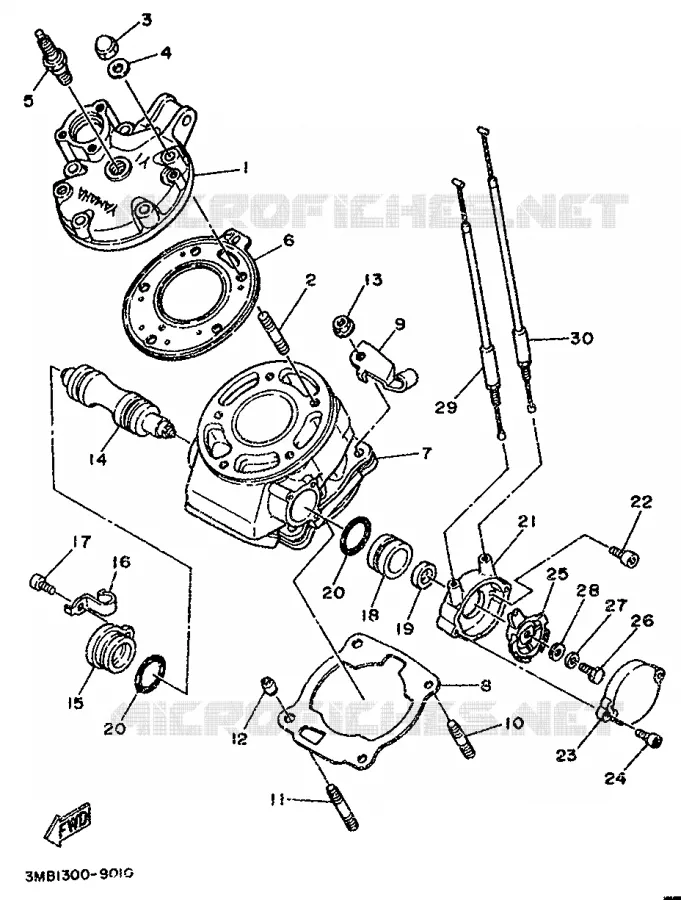 CYLINDER Yamaha MOTO 125 1991 DTR  DT125R