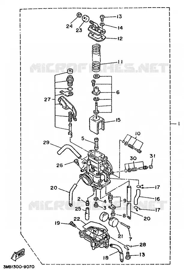 CARBURETOR Yamaha MOTO 125 1991 DTR  DT125R
