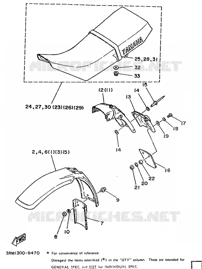 OPTIONAL PARTS Yamaha MOTO 125 1991 DTR  DT125R