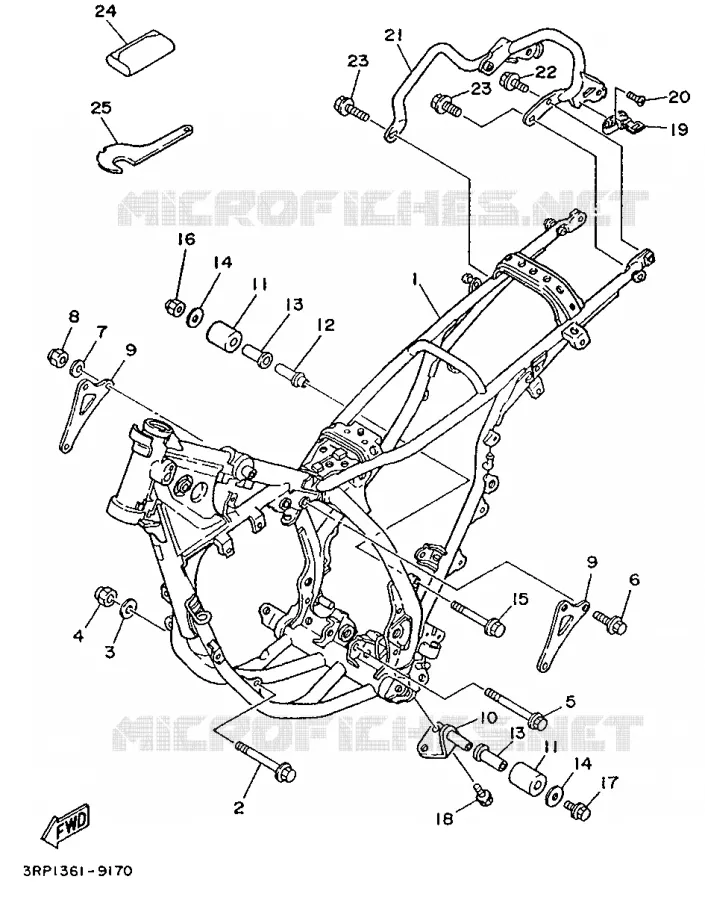 FRAME Yamaha MOTO 125 1992 DTR  DT125R