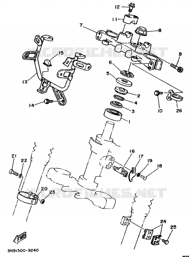 STEERING Yamaha MOTO 125 1992 DTR  DT125R