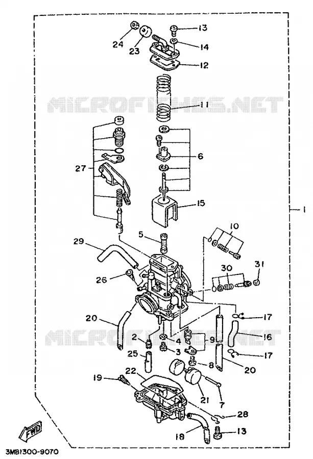 CARBURETOR Yamaha MOTO 125 1992 DTR  DT125R