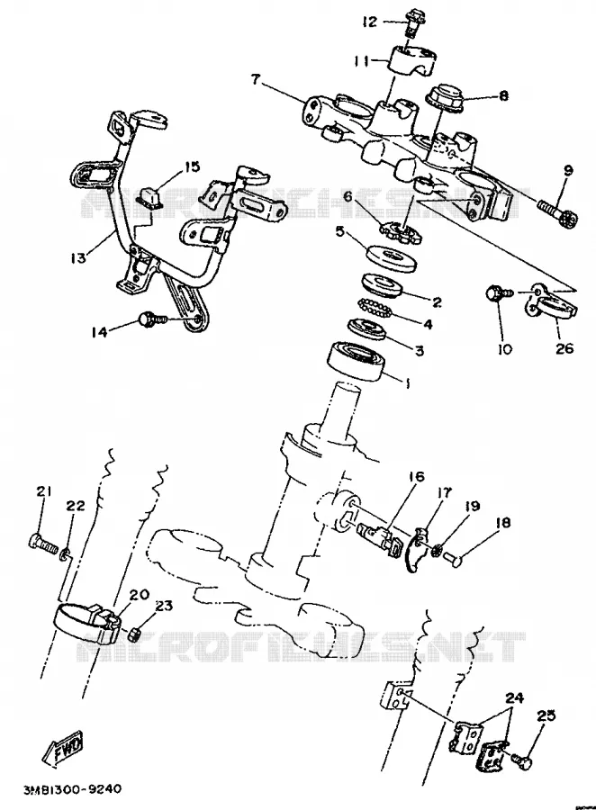 STEERING Yamaha MOTO 125 1992 DTR  DT125R