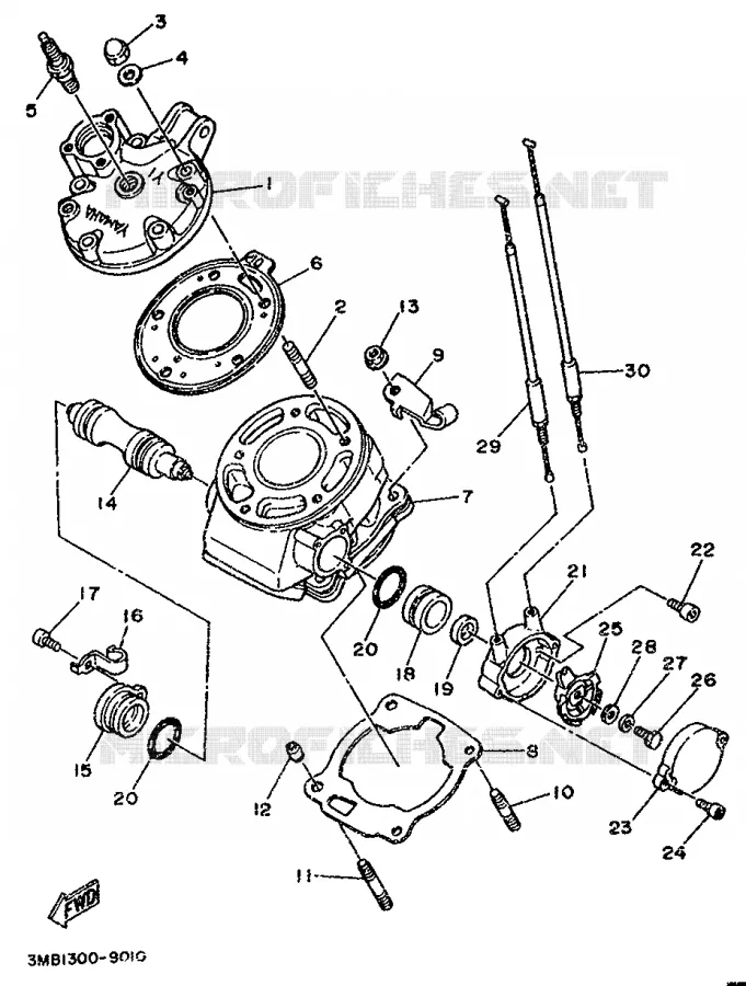 CYLINDER Yamaha MOTO 125 1993 DTR  DT125R