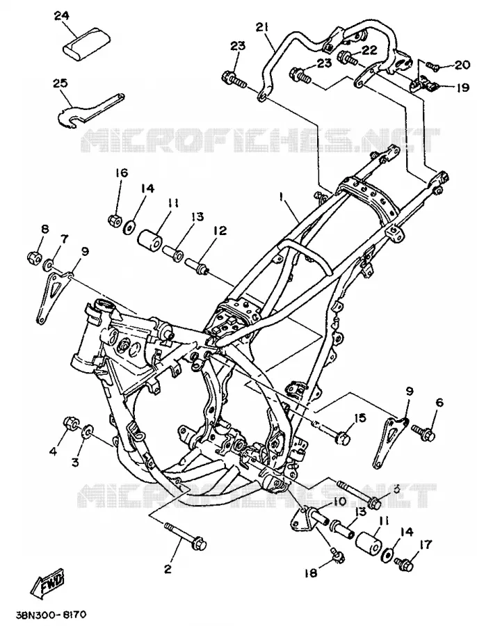 FRAME Yamaha MOTO 125 1993 DTR  DT125R