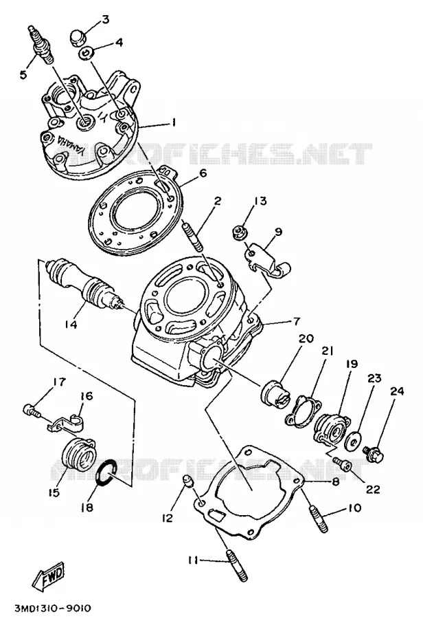 CYLINDER Yamaha MOTO 125 1994 DTR  DT125R