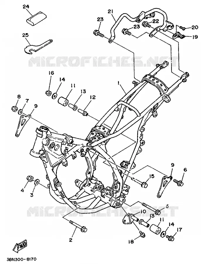 FRAME Yamaha MOTO 125 1994 DTR  DT125R