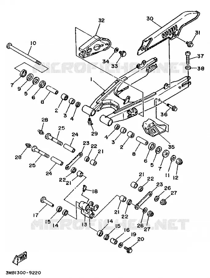 SWINGARM Yamaha MOTO 125 1994 DTR  DT125R