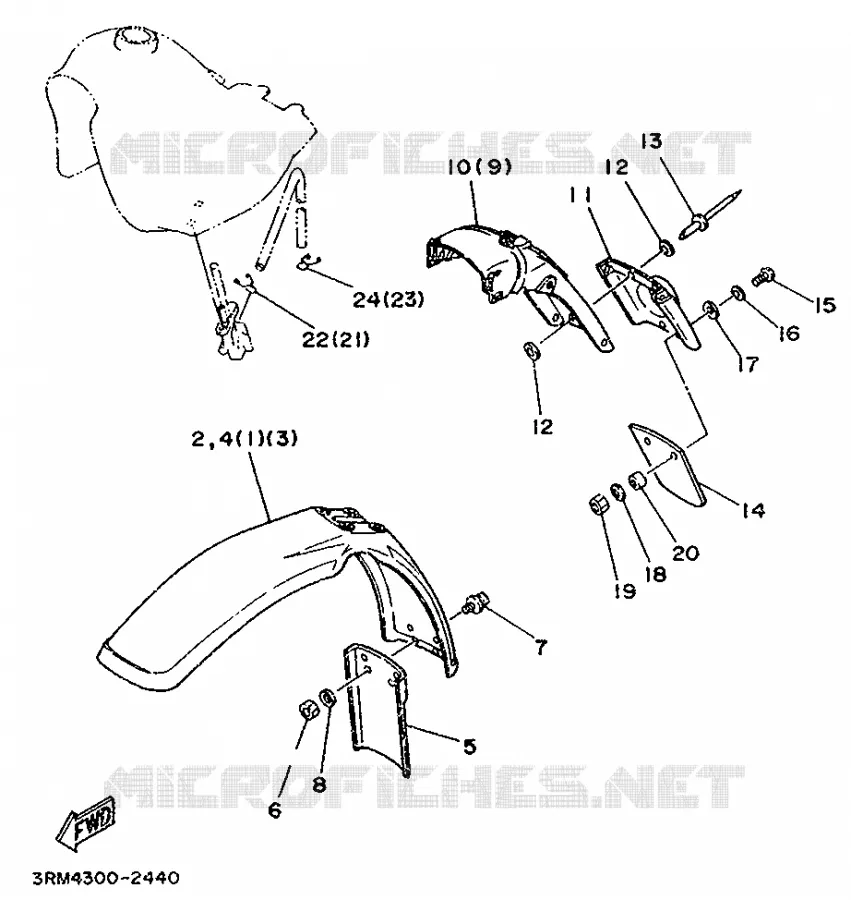 OPTIONAL PARTS - CHASSIS - FOR SWEDEN Yamaha MOTO 125 1994 DTR  DT125R
