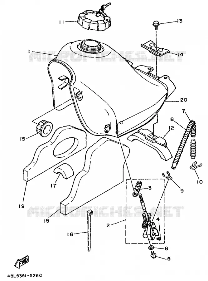 FUEL TANK Yamaha MOTO 125 1995 DTR  DT125R