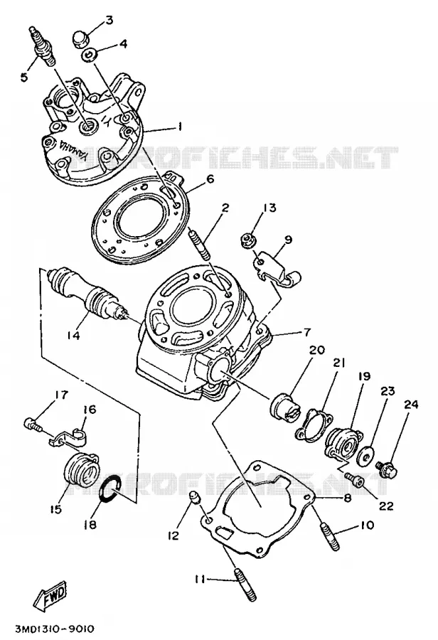 CYLINDER Yamaha MOTO 125 1995 DTR  DT125R