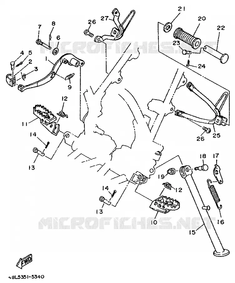 STAND / FOOTREST Yamaha MOTO 125 1995 DTR  DT125R