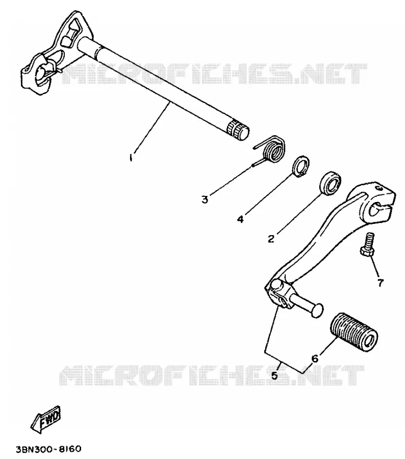 GEAR SHIFT SHAFT / LEVER Yamaha MOTO 125 1996 DTR  DT125R