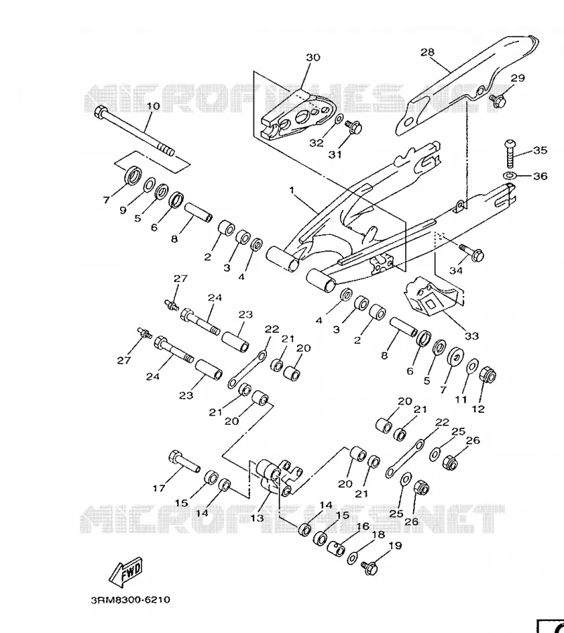 SWINGARM Yamaha MOTO 125 1996 DTR  DT125R