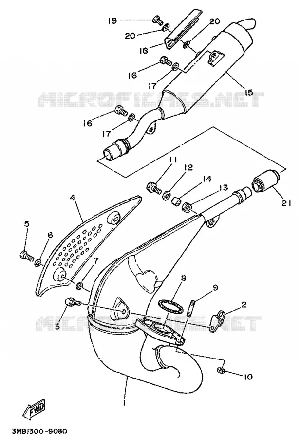 EXHAUST Yamaha MOTO 125 1996 DTR  DT125R