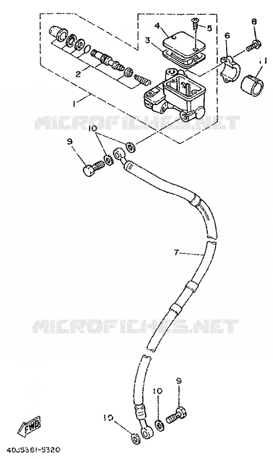 FRONT MASTER CYLINDER Yamaha MOTO 125 1996 DTR  DT125R