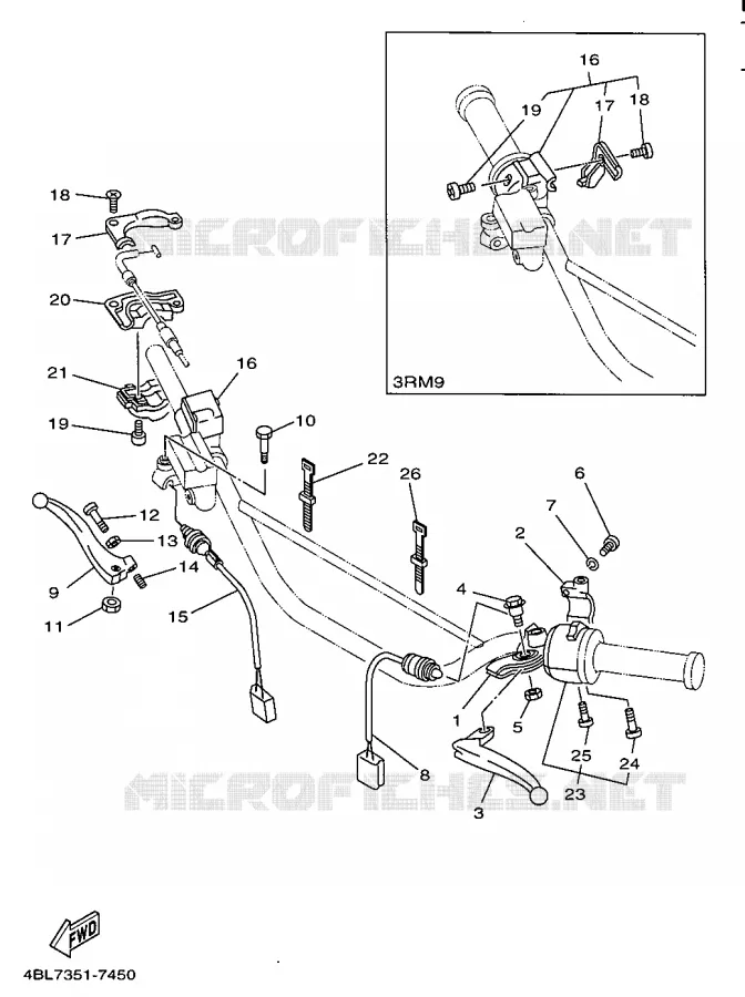 SWITCH / LEVER Yamaha MOTO 125 1997 DTR  DT125R