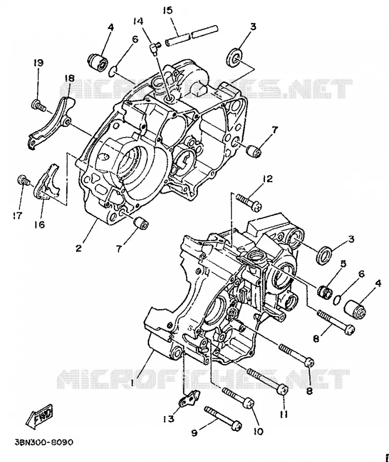 CRANKCASE Yamaha MOTO 125 1997 DTR  DT125R