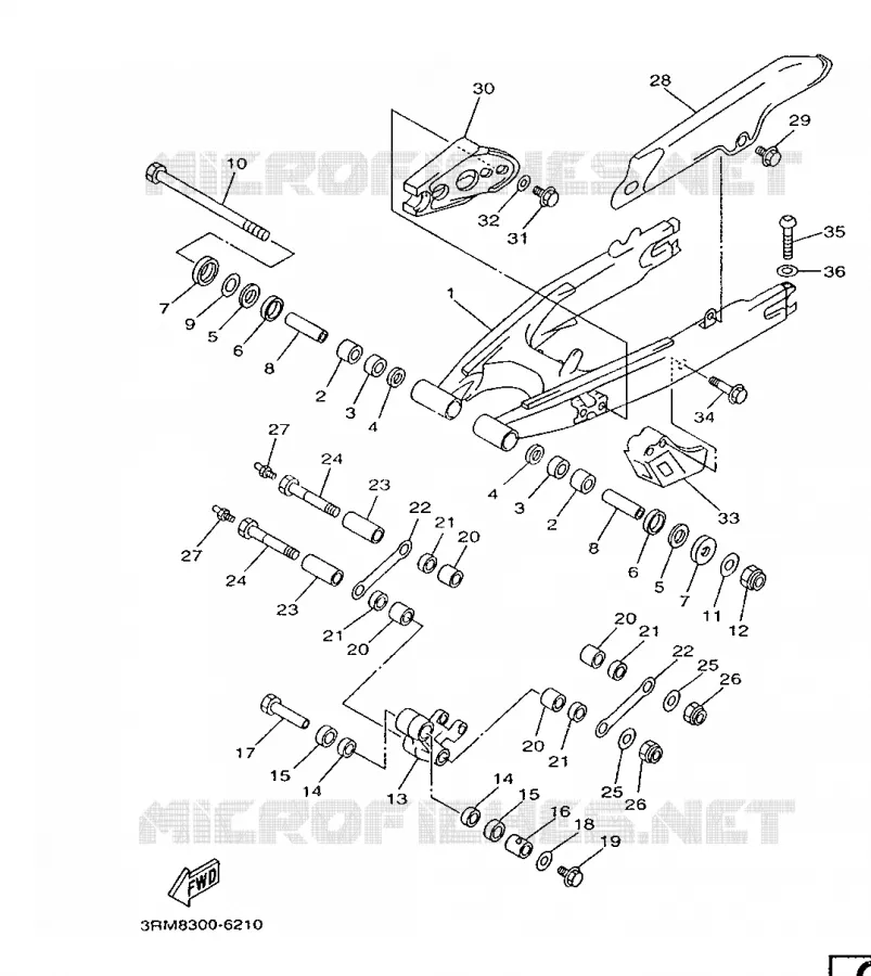 SWINGARM Yamaha MOTO 125 1997 DTR  DT125R