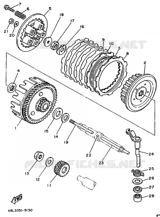 STARTER CLUTCH Yamaha MOTO 125 1997 DTR  DT125R