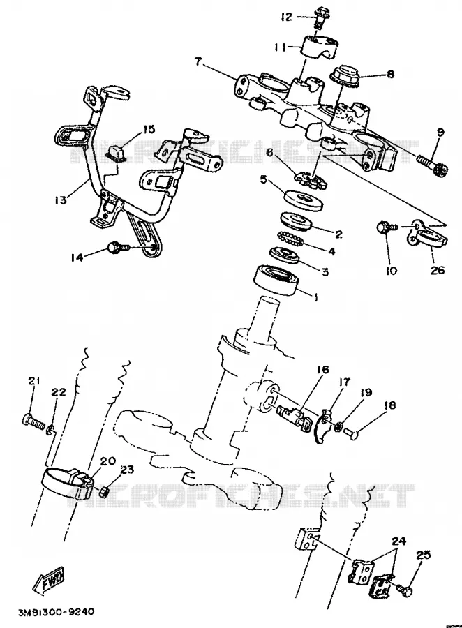 STEERING Yamaha MOTO 125 1997 DTR  DT125R