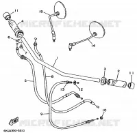 HANDLEBAR & CABLES for Yamaha VIRAGO 1995