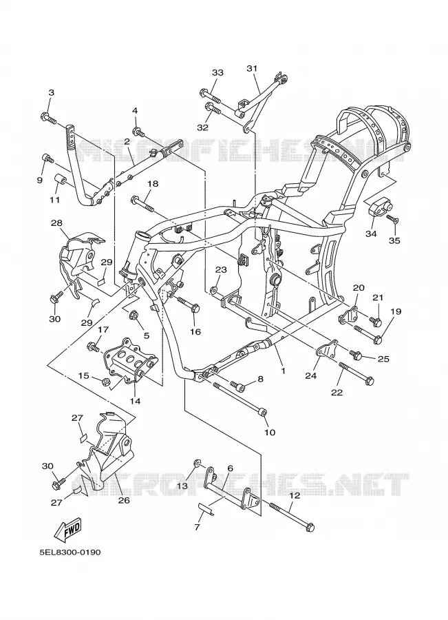 FRAME Yamaha MOTO 1100 2000 DRAGSTAR  XVS1100