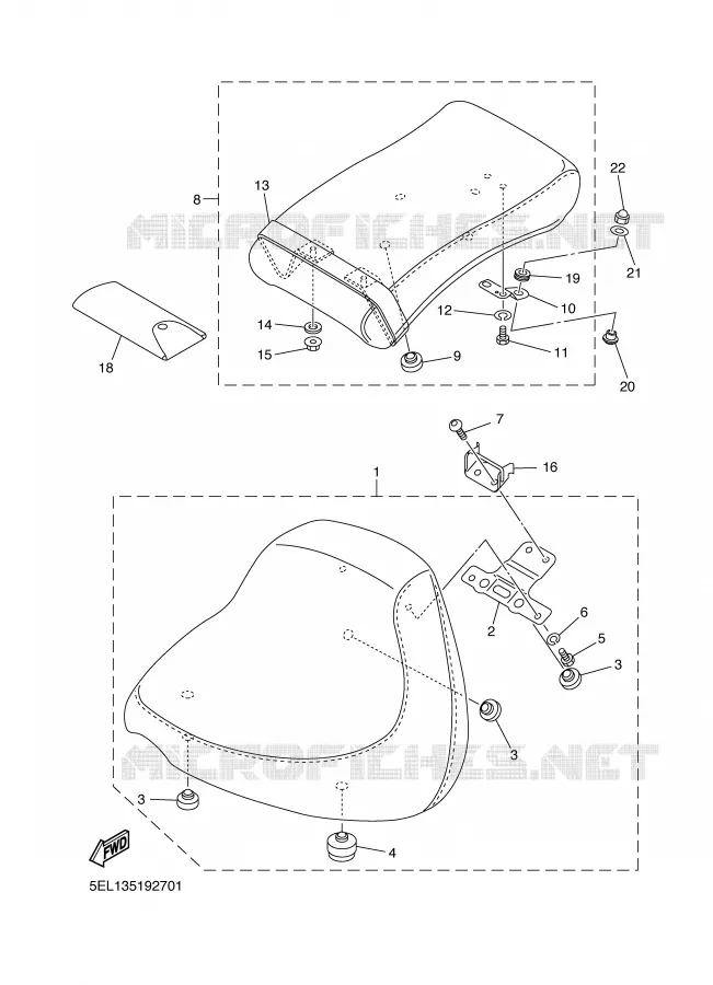 SEAT Yamaha MOTO 1100 2000 DRAGSTAR  XVS1100