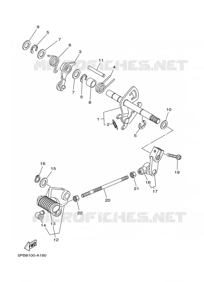 GEAR SHIFT SHAFT / LEVER Yamaha MOTO 1100 2002 DRAGSTAR  XVS1100