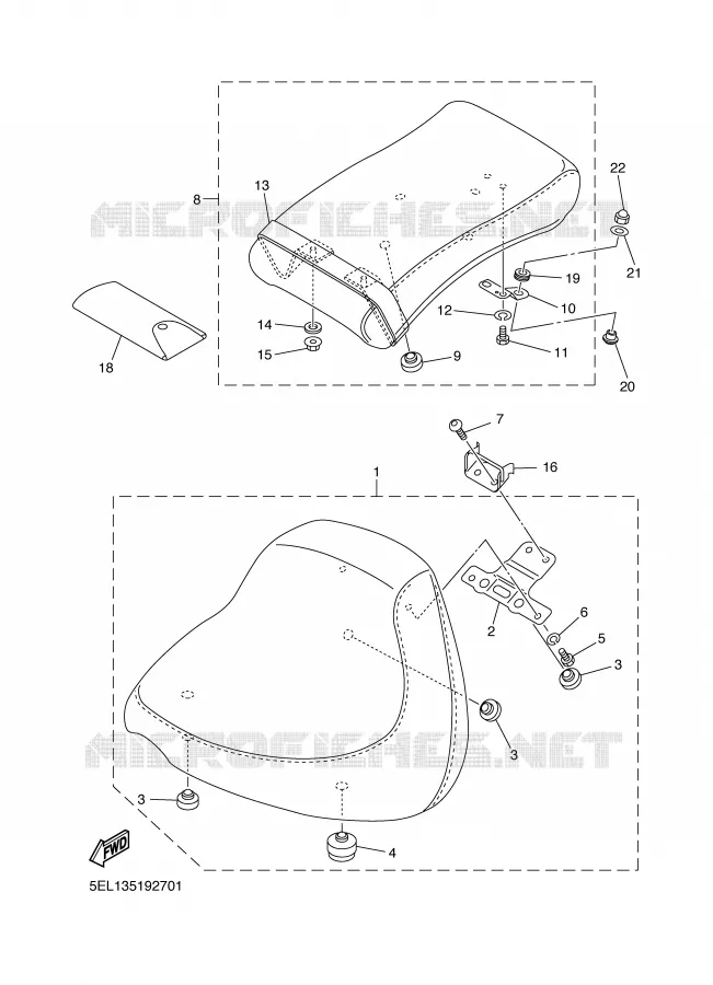 SEAT Yamaha MOTO 1100 2002 DRAGSTAR  XVS1100
