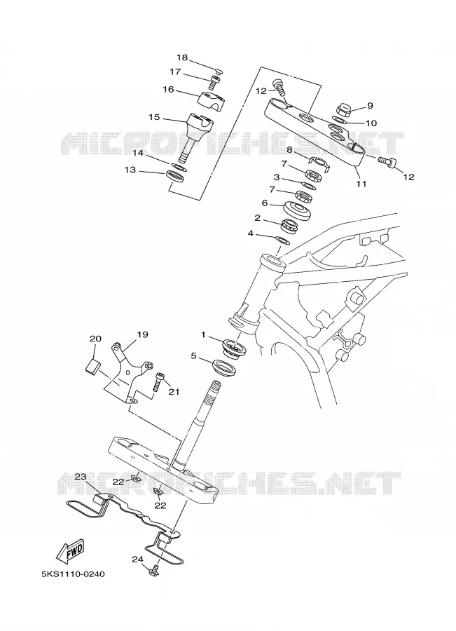STEERING Yamaha MOTO 1100 2000 DRAGSTAR  XVS1100A