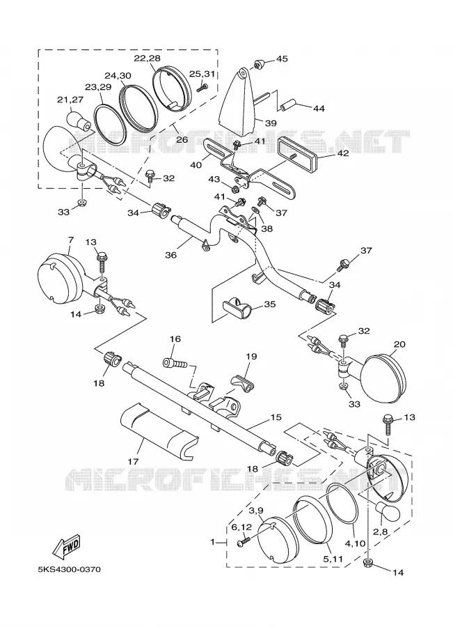 INDICATOR Yamaha MOTO 1100 2001 DRAGSTAR  XVS1100A