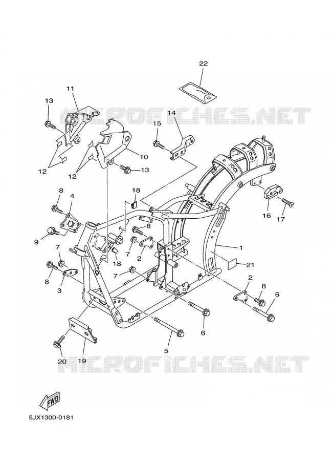 FRAME Yamaha MOTO 125 2000 DRAGSTAR  XVS125