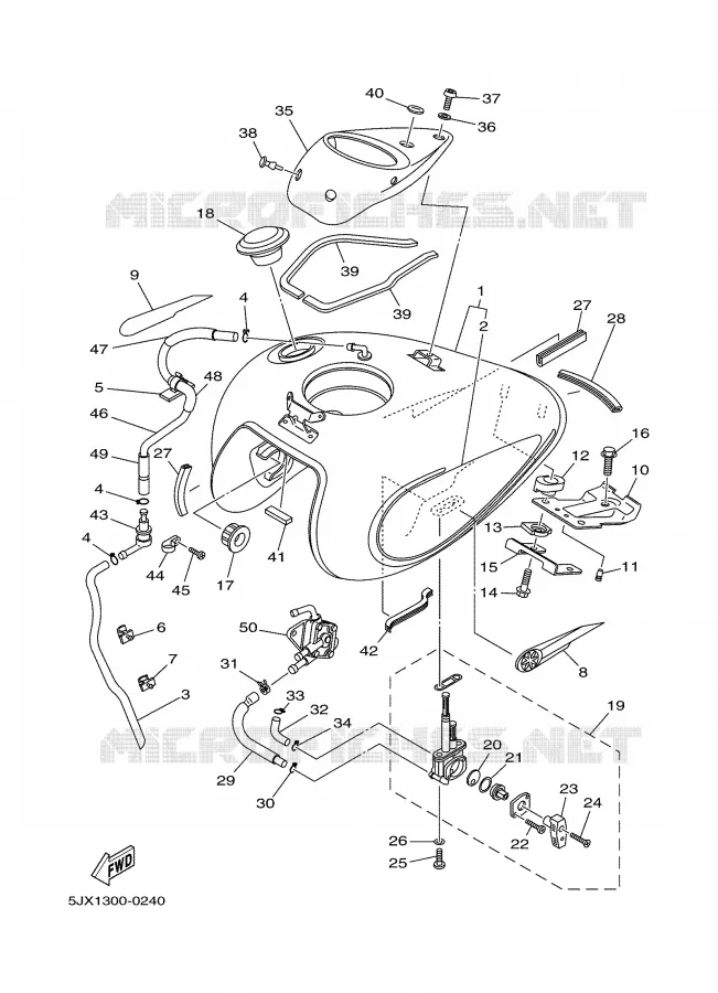 FUEL TANK Yamaha MOTO 125 2000 DRAGSTAR  XVS125