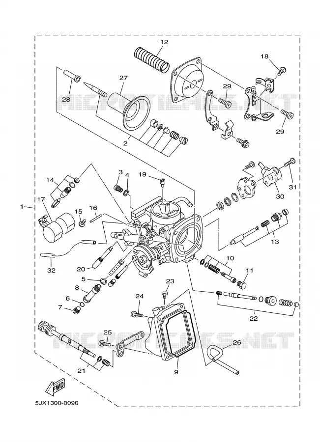 CARBURETOR Yamaha MOTO 125 2000 DRAGSTAR  XVS125