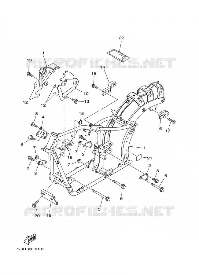 FRAME Yamaha MOTO 125 2000 DRAGSTAR  XVS125