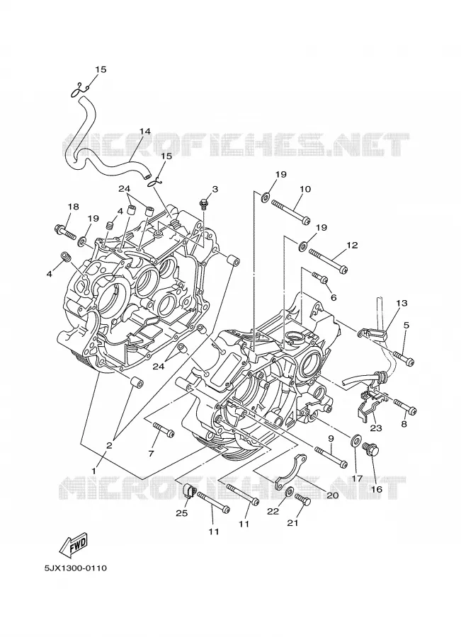CRANKCASE Yamaha MOTO 125 2002 DRAGSTAR  XVS125
