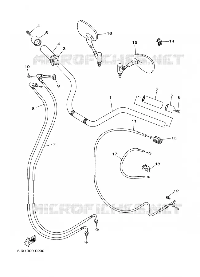 HANDLEBAR & CABLES Yamaha MOTO 125 2002 DRAGSTAR  XVS125