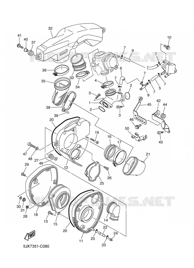 INTAKE Yamaha MOTO 125 2004 DRAGSTAR  XVS125