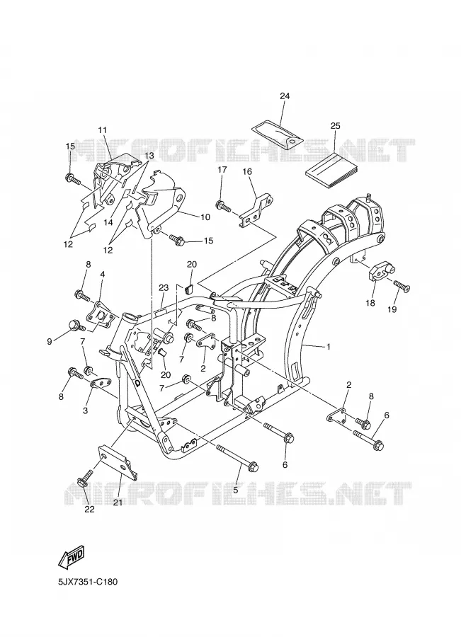 FRAME Yamaha MOTO 125 2004 DRAGSTAR  XVS125