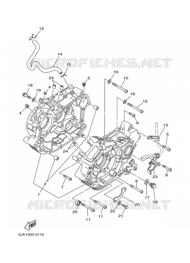CRANKCASE Yamaha MOTO 125 2004 DRAGSTAR  XVS125
